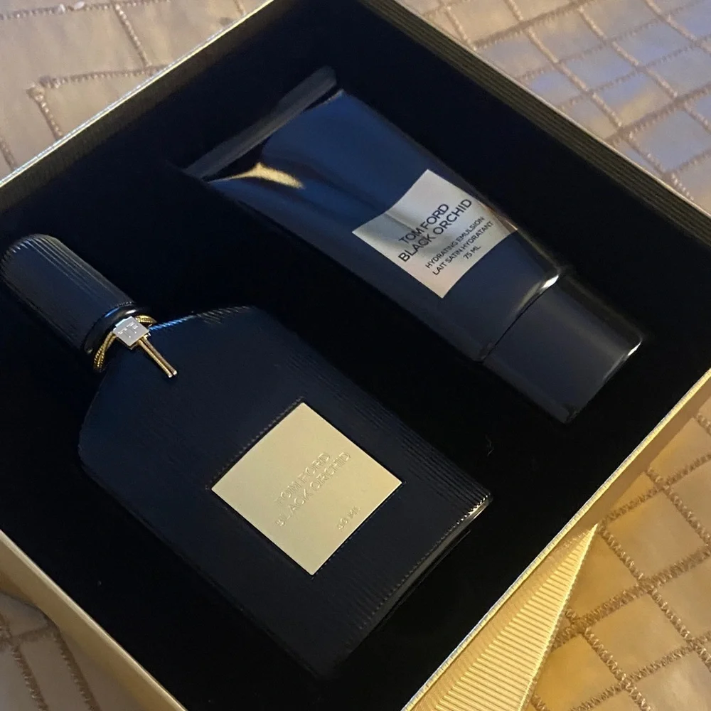 Tom Ford Black and Gold  Duo Set Exclusive Set New in Box no tags